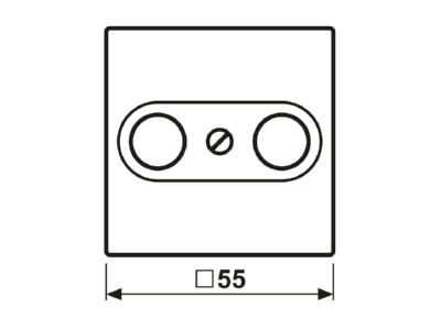 Mazeichnung Jung A 561 PLTV CH Abdeckung champ  f  Antennen Dose