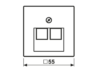 Mazeichnung Jung A 569 2 BFPLUA MO Abdeckung mokka fuer IAE UAE Dose