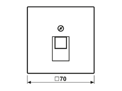 Mazeichnung Jung ME 2969 1 UA C Abdeckung Mess clas f IAE UAE  Datendose