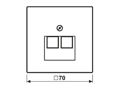 Mazeichnung Jung ME 2969 2 UA C Abdeckung Mess clas f IAE UAE  Datendose