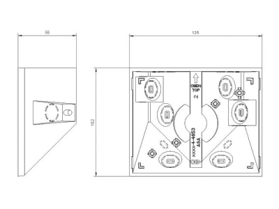 Dimensional drawing Busch Jaeger 6868 204 Corner adapter for motion sensor