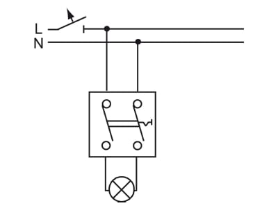 Anschlussbild Busch Jaeger 2601 2 W 53 Ausschalter 2p  AP