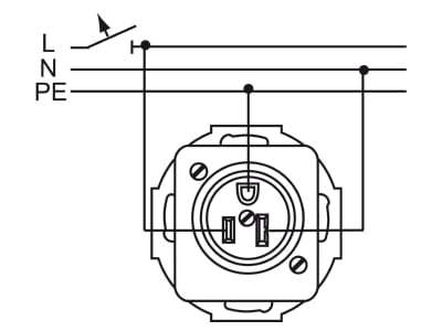 Anschlussbild Busch Jaeger 3015 EWN 53 Steckdose