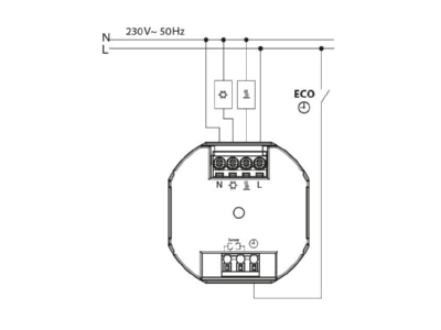 Circuit diagram Eberle FITnp 3Rw   blau Room thermostat
