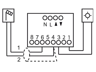 Connection diagram 1 Busch Jaeger 6482 Brightness sensor
