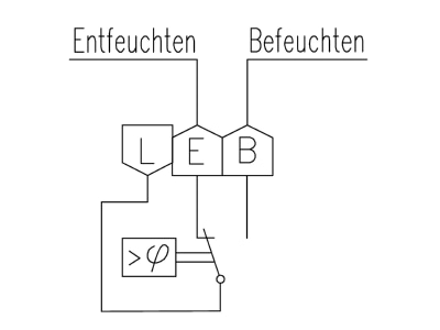 Schaltbild 1 Alre it FHY 101 060 21 Raumhygrostat 35 85 r H   Wechsler FHY 101 06021