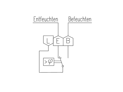 Schaltbild 2 Alre it FHY 101 060 21 Raumhygrostat 35 85 r H   Wechsler FHY 101 06021