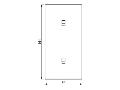 Dimensional drawing Jung GCR 12 20 E 22 Cover plate for switch push button