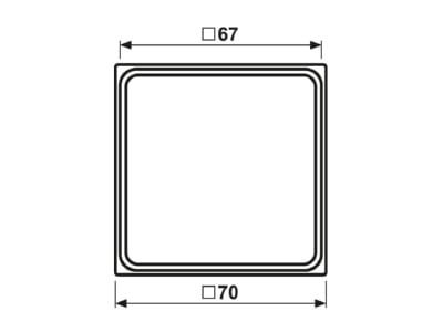 Dimensional drawing 1 Jung LS 981 Z LG Frame 1 gang grey
