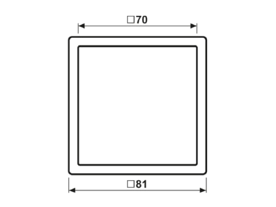 Mazeichnung Jung LS 981 LG Rahmen 1 fach lgr waage senkrecht