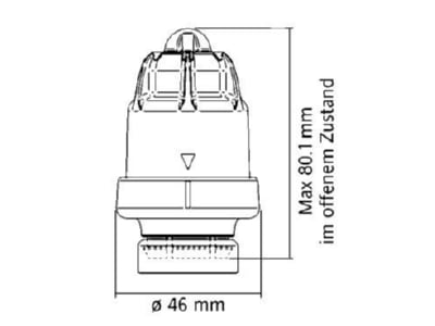 Mazeichnung Eberle TS  5 11 H Stellantrieb stromlos geschlossen