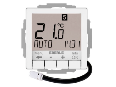 Produktbild 1 Eberle UTE4800F RAL9016 G55 UP Uhrenthermostat Hinterleuchtung weiss