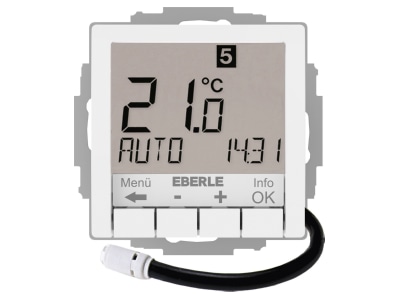 Produktbild 2 Eberle UTE4800F RAL9016 G55 UP Uhrenthermostat Hinterleuchtung weiss