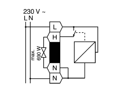 Wiring plan Alre it HTRRBd 210 100 Room thermostat   Surface mounted super flat room temperature controller 
