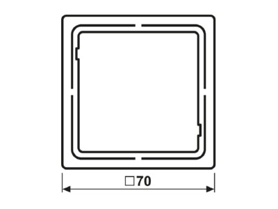 Dimensional drawing Jung FD 981 Z Frame 1 gang black