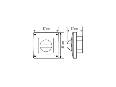 Mazeichnung ESYLUX COVER IP44 WH Abdeckung ws IP44 f MD180i und PD180i EM100 55 157