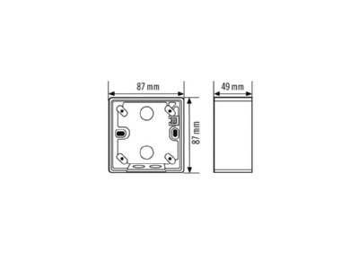 Mazeichnung ESYLUX MOUNTINGBOXIP44SMWH AP Dose ws IP 20 44 EM100 55 164