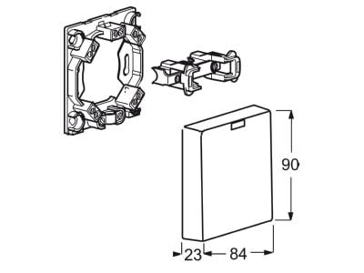 Mazeichnung Busch Jaeger 3746 U 101 Herdanschlussdose