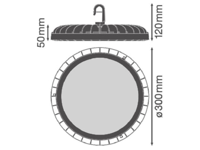 Mazeichnung Ledvance HBCOMPV225W865110DEG LED Hallenstrahler 865  IP65