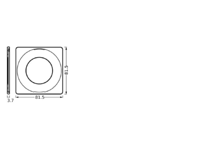 Dimensional drawing Ledvance SPCBORINGFIXSQUAREBK Mounting kit for luminaires