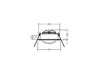 Mazeichnung Brumberg 38463183 LED Einbaustrahler 230V 3000K  sw 