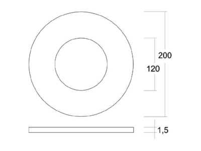 Dimensional drawing Brumberg 81024180 Mechanical accessory for luminaires