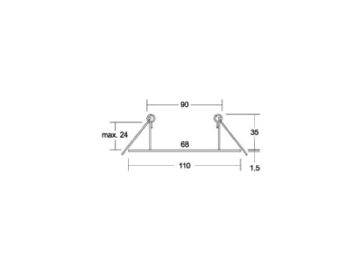 Dimensional drawing Brumberg 81204080 Mechanical accessory for luminaires