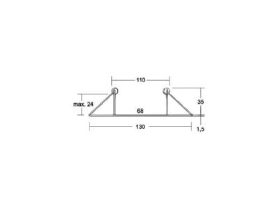 Dimensional drawing Brumberg 81205080 Mechanical accessory for luminaires