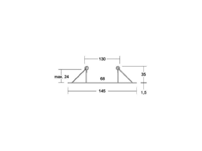 Dimensional drawing Brumberg 81206020 Mechanical accessory for luminaires