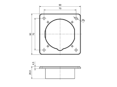 Produktbild 2 Bals 181 Putzausgleichsring fuer CEE Steckdose UP