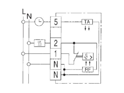 Circuit diagram Eberle RTR E 6124 Room thermostat
