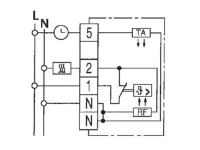 Circuit diagram Eberle RTR E 6145 Room thermostat
