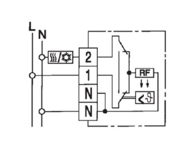 Circuit diagram Eberle RTR E 6731 Room thermostat
