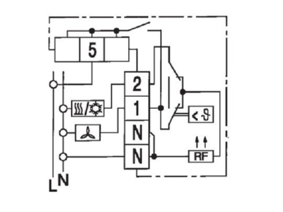 Circuit diagram Eberle RTR E 6732 Room thermostat
