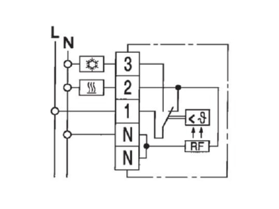 Circuit diagram Eberle RTR E 6705 Room thermostat
