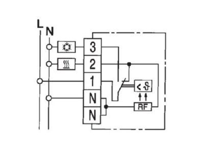 Circuit diagram Eberle RTR E 6704 Room thermostat
