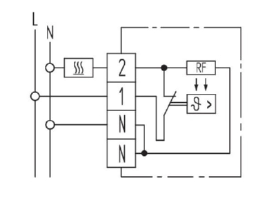 Circuit diagram Eberle RTR E 3521 Room thermostat
