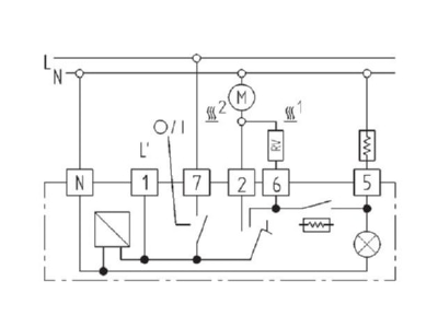 Circuit diagram Eberle RTR E 7712 Room thermostat
