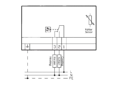 Circuit diagram Eberle FTR 1208 Room thermostat