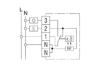 Circuit diagram Eberle RTR E 6721ws Room thermostat
