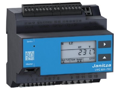 Ansicht rechts 2 Janitza 5216222 Netzanalysator UL 20 50VAC  20 70VDC    Aktionsartikel