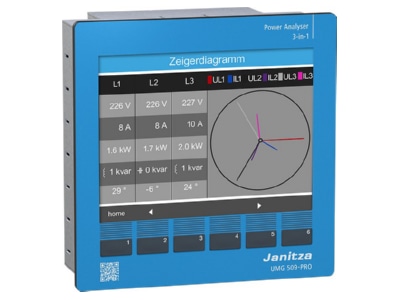 Ansicht rechts 2 Janitza UMG 509  5226001 Netzanalysator UL mit RCM UMG 509 5226001