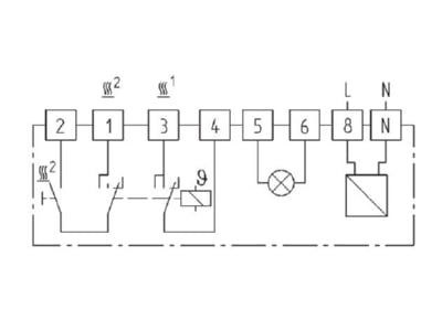 Circuit diagram Eberle RTR E 525 50 Room clock thermostat 5   30 C
