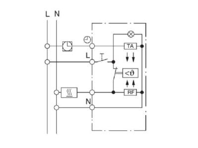 Circuit diagram Eberle RTR E 8011 Room clock thermostat 5   30 C