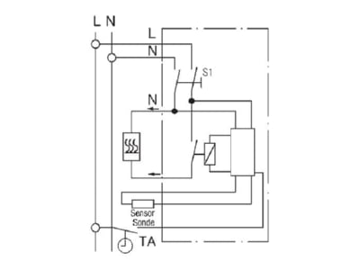 Circuit diagram Eberle Fre L2A Room thermostat