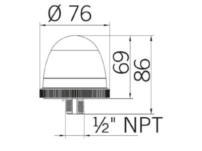 Mazeichnung Grothe KWL 8101 Warnlicht or 12 240V