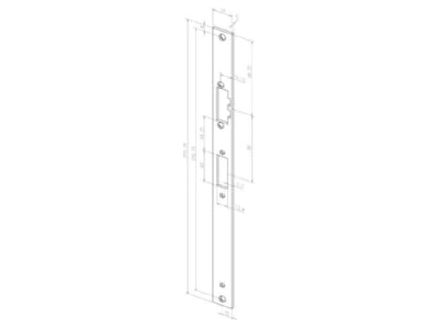 Dimensional drawing 1 Assa Abloy effeff Z65 31A35 01 Electrical door opener
