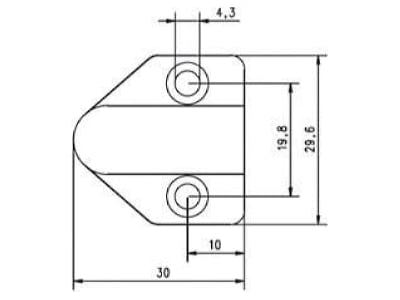 Mazeichnung 1 Assa Abloy effeff 10318        00 Kabeluebergang f  Tuerrahmen 18cm