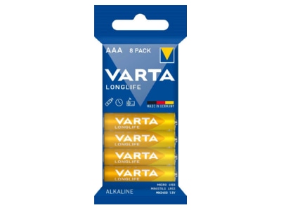Product image 1 Varta 4103 Fol 8 Battery Micro 1200mAh 1 5V
