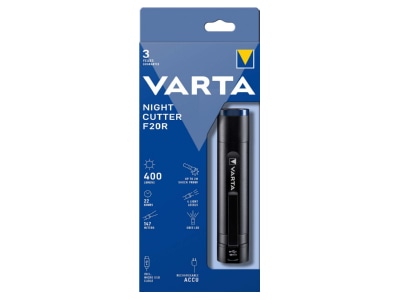 Product image Varta 18900 Flashlight 160mm rechargeable black
